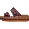imageCrocs Womens Brooklyn Buckle Low Wedge SandalDark Clay