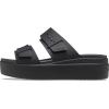 imageCrocs Womens Brooklyn Buckle Low WedgesBlack 1