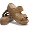 imageCrocs Womens Brooklyn Buckle Low WedgesKhaki