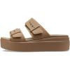imageCrocs Womens Brooklyn Buckle Low WedgesKhaki
