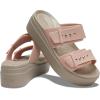 imageCrocs Womens Brooklyn Buckle Low WedgesPale Blush