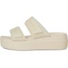 imageCrocs Womens Brooklyn Buckle Low WedgesSandstone