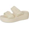 imageCrocs Womens Brooklyn Buckle Low WedgesSandstone