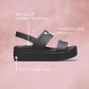 imageCrocs Womens Brooklyn Low Wedge SandalsBlackBlack