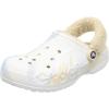 imageCrocs Unisex Adult Baya Lined Fuzz Strap ClogsWhiteMulticolor