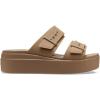 imageCrocs Womens Brooklyn Buckle Low WedgesKhaki