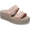 imageCrocs Womens Brooklyn Buckle Low WedgesPale Blush