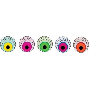 imageCrocs Jibbitz Shoe Charms  Super Fun Kids Multi Pack Crocs Charms for Girls and BoysCrazy Eyes