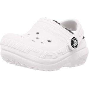 imageCrocs Kids Classic Lined Glitter ClogWhiteGrey
