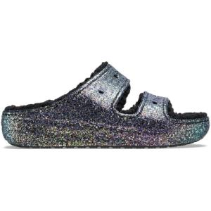 imageCrocs Unisex Classic Cozzzy SandalBlackMulti Glitter