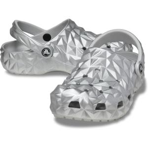 imageCrocs UnisexAdult Classic Geometric ClogSilver