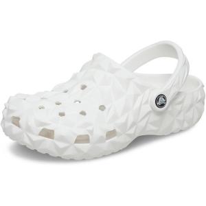 imageCrocs UnisexAdult Classic Geometric ClogWhite