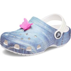 imageCrocs UnisexChild Classic Graphic ClogWhiteMulti Denim