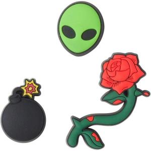 imageCrocs Unisexs Jibbitz Shoe Spirit Girls Multi Pack Charms for TeensBomb Alien 3Pack