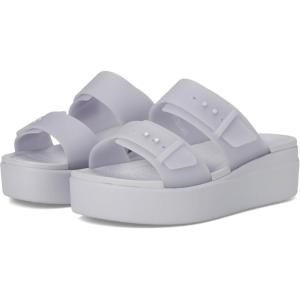 imageCrocs Womens Brooklyn Buckle Low WedgesPurple Moon