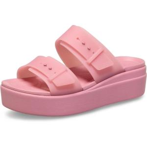 imageCrocs Womens Brooklyn Buckle Low WedgesRosette