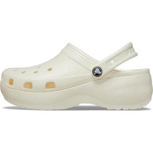 imageCrocs Womens Classic Platform Glitter ClogChalk