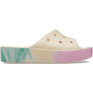 imageCrocs Womens Classic Slide  Platform SandalsVanillaMulti