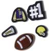 imageCrocs Jibbitz 5Pack Sport Shoe Charms  JibbitzVarsity Patch
