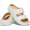 imageCrocs Unisex Adult Classic Cozzzy Towel Sandals Fuzzy Slippers and SlidesWhiteShitake