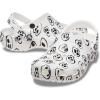 imageCrocs UnisexAdult Classic Graphic ClogsWhiteBlack