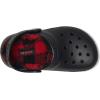imageCrocs UnisexChild Classic Lined ClogBuffalo PlaidBlackVarsity Red 1