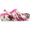 imageCrocs UnisexChild Classic Lined ClogElectric PinkMulti Marbled Tiedye
