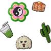 imageCrocs Jibbitz Packs for Shoes and Sandals  Beautiful Accessory Colorful Charms and Constructed with Synthetic MaterialChill Girl 5Pack