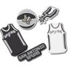 imageCrocs Jibbitz Shoe Charms NBA Basketball Teams Sports Collection Multi PacksSan Antonio Spurs