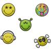 imageCrocs unisex adult Jibbitz Icon Pack  Jibbitz Shoe CharmsSmiley 5Pack