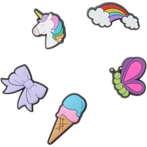 imageCrocs Jibbitz 5Pack Unicorn Shoe CharmsYoung Girl Cartoons 5Pack