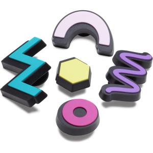 imageCrocs Jibbitz Packs for Shoes and Sandals  Beautiful Accessory Colorful Charms and Constructed with Synthetic Material90S Shapes 5Pack