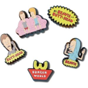 imageCrocs Jibbitz Packs for Shoes and Sandals  Beautiful Accessory Colorful Charms and Constructed with Synthetic MaterialBeavis and Butthead