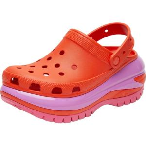 imageCrocs Mega Crush Clog  Unisex Clogs  Thermoplastic Upper  Adjustable AnkleSling  Flexible  Rubber TreadLava