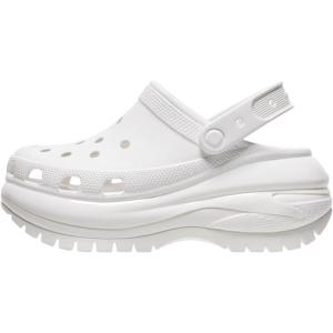 imageCrocs Mega Crush Clog  Unisex Clogs  Thermoplastic Upper  Adjustable AnkleSling  Flexible  Rubber TreadWhite