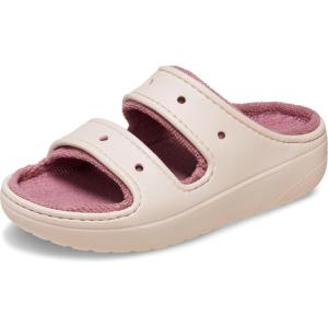 imageCrocs Unisex Adult Classic Cozzzy Towel Sandals Fuzzy Slippers and SlidesQuartz