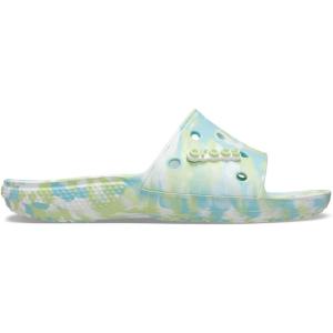 imageCrocs Unisex Adult Classic Graphic SlidesPure WaterMulti Marbled Tiedye