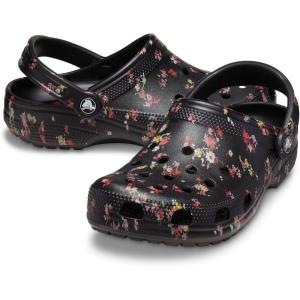 imageCrocs UnisexAdult Classic Graphic ClogsBlack Ditsy