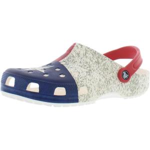 imageCrocs UnisexAdult Classic Graphic ClogsBlue White Green