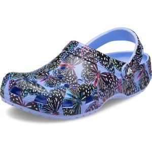 imageCrocs UnisexAdult Classic Graphic ClogsMoon JellyMulti Butterfly