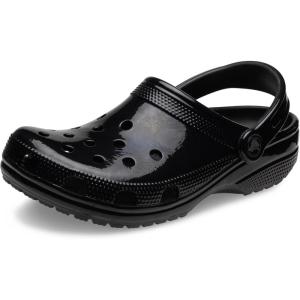 imageCrocs UnisexAdult Classic Sparkly Clog Metallic and Glitter ShoesBlack High Shine