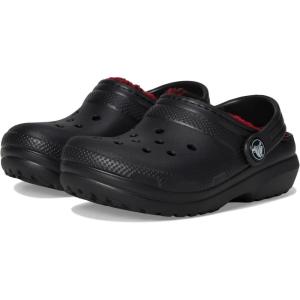 imageCrocs UnisexChild Classic Lined ClogBuffalo PlaidBlackVarsity Red 1