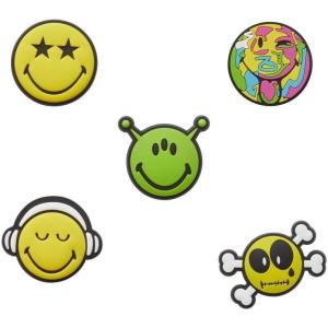 imageCrocs unisex adult Jibbitz Icon Pack  Jibbitz Shoe CharmsSmiley 5Pack