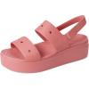 imageCrocs Womens Brooklyn 4U Low Wedges Platform Wedge Sandals for WomenHot Blush