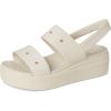 imageCrocs Womens Brooklyn 4U Low Wedges Platform Wedge Sandals for WomenStucco