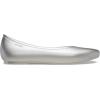 imageCrocs Womens Brooklyn Pointed Flat BalletSilver Metallic