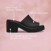 imageCrocs Womens Brooklyn Slide Heel Heeled SandalBlackBlack