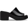 imageCrocs Womens Brooklyn Slide Heel Heeled SandalBlackHigh Shine