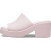 imageCrocs Womens Brooklyn Slide Heel Heeled SandalPink Milk