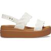 imageCrocs Womens Brooklyn Woven Low Wedge SandalChalk Woven